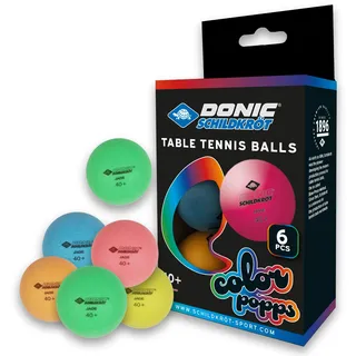Donic Schildkröt Donic Schildkröt, Tischtennisball 6 farbige Bälle in Poly 40+ Qualität
