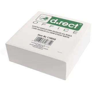 D.RECT Zettelklotz Notizklotz Ersatzpapier (für Zettelbox) | 85x85x30mm Circa 300 Blatt | Weiß