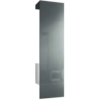 Vladon Garderobe Carlton Paneel in Grau Hochglanz , Holzwerkstoff , 52x193x35 cm , Garderobe, Garderoben-Sets & Garderoben-Serien, Garderoben-Sets