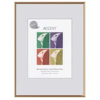 Nielsen Bilderrahmen , Goldfarben , Metall , rechteckig , 40x50 cm , Bilder & Rahmen, Bilderrahmen, Bilderrahmen & Fotorahmen