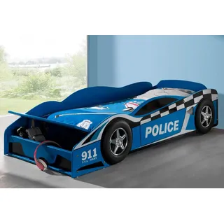 Vipack Autobett Police Car blau