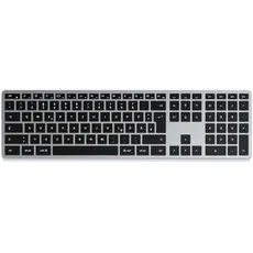 Bild Slim X3 Bluetooth Backlit Keyboard, schwarz/grau, USB/Bluetooth, DE (ST-BTSX3M-DE)