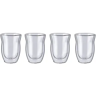 Butlers Trinkgläser (4er Set) Hot & Cold 280 ml , Transparent , Glas , Gläser, Trinkgläser