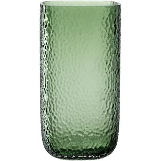 LEONARDO HOME Martello Vase, 1 Stück, vielseitige Vase, stilvolles Dekorationsstück mit haptischer Oberfläche, Zeitlose Pflanzenvase, einzigartige Blumenvase, Höhe 29 cm, grün, 033201