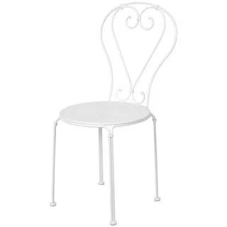 Butlers Gartenstuhl Century , Weiß , Metall , 41x91x49 cm , Gartenmöbel, Gartensessel, Gartenstühle