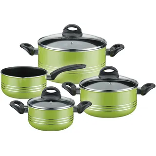 GSW Milano Color Topf-Set 4-tlg. Kochtopf Ø 16 cm + Kochtopf Ø 20 cm + Kochtopf Ø 24 cm + Stielkasserolle Ø 16 cm