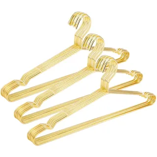 jetdio 45 cm Starke Metall Draht Kleiderbügel Kleiderbügel Kleiderbügel, Kleiderbügel, Standard, Metall Kleiderbügel, Set von 30, Metall, Gold, 45 cm