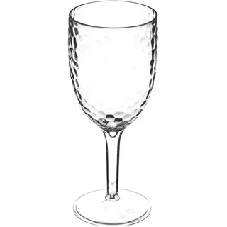 5five Simply Smart Weinglas Estiva in gehämmerter Optik, Kunststoff, Transparent, 350 ml, 125318 - Transparent