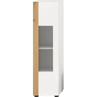 INOSIGN Vitrine »Svala, Höhe 112 cm, Holzdekor, 1 Tür« 1 Stk. tlg. 3 Einlegeböden, Vitrinenschrank, Schrank, Wohnschrank
