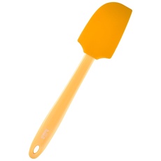 Birkmann, Colour Kitchen, Teigschaber aus lebensmittelechtem Silikon, BPA-frei, mit gerader und runder Kante, hitzebeständig bis 230 °C, spülmaschinengeeignet, orange, 29 x 6 cm, 421615