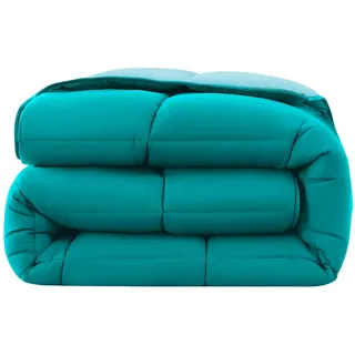 wometo Steppbett 155x220 Oeko-TEX Wende-Design türkis & hellblau