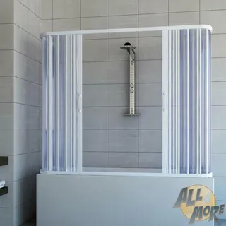 BADEWANNENAUFSATZ BADEWANNEN DUSCHABTRENNUNG DUSCHWAND U FORM 70X170 NICLA