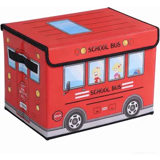 easybuy Aufbewahrungsbox Kinder, Aufbewahrungskiste mit Deckel Spielzeug Organizer, Faltbar Aufbewahrungskorb für Kleidung, Faltbox Spielzeugkiste 38 * 25 * 25cm