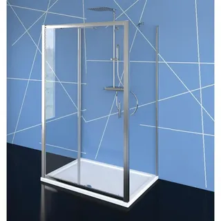 EASY LINE Duschkabine-U-Kabine, 1000x900mm, L/R Variante, Klarglas - Silber, Transparent