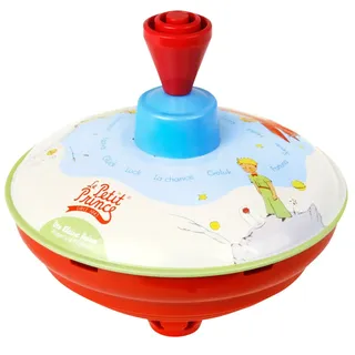 Lena tin Toys 52448 - Brummkreisel Ø13 cm Der kleine Prinz, Metall Kreisel, Schwungkreisel aus Blech, klassischer Pumpkreisel, Blechkreisel mit Spitze, Spielzeugkreisel für Kinder ab 18 Monate