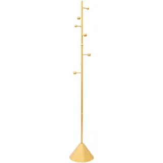 Dofanqing Kleiderständer Garderobenständer aus Eisen 170 cm hoch 8 Haken Tragkraft 30 kg Gold moderner Stil geeignet für Zuhause und Büro