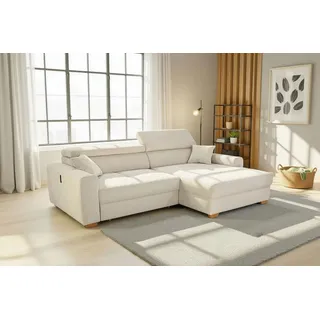 Jockenhöfer Eckcouch Polyester 2-Sitzer Beige