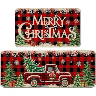 Weihnachtsdeko Innen Küchenteppich Weihnachten Außen Weihnachtsteppich Deko Wohnzimmer Christmas Decorations Weinachtsdekorationen Teppich Läufer Küche Weihnachts Küchenläufer Weihnacht Fussmatten Rot