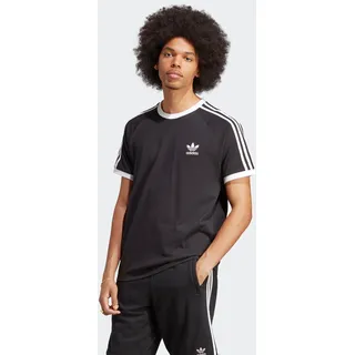 T-Shirt ADIDAS ORIGINALS "ADICOLOR CLASSICS 3-STREIFEN", Herren, Gr. XS, schwarz, Obermaterial: 100% Baumwolle, bestickt, normal, Rundhals, Shirts T-Shirt, schmale Passform, Kurzarm, mit kontrastierendem Saum, aus Baumwolle