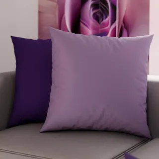 PETTI Artigiani Italiani - 1 Paar Kissenbezüge 45 x 45 cm aus Mikrofaser, Dekokissen für Schlafzimmer, Sofa, Set mit 2 Kissenbezügen, doppelseitiger Kissenbezug lila und violett