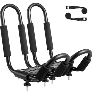 Vevor Kajak-Dachgepäckträger, 1 Paar J-Bar, Weicher Dachgepäckträger, Befestigung Oben, Träger für Kajak, Surfbrett, Kanu, SUP, Skibrett, Montage an Auto, SUV, Lkw, 1 Kajak