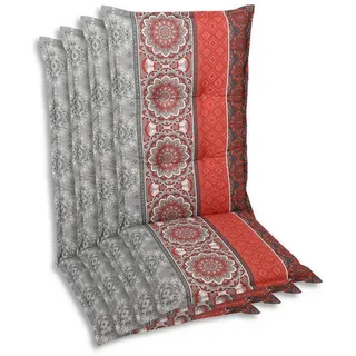 GO-DE Hochlehnerauflage 120 x 50 x 7 cm rot 4-tlg.