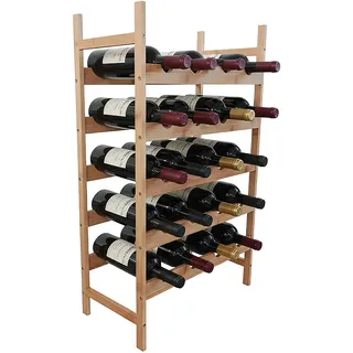 Relaxdays Weinregal 20 Flaschen 73 x 45 x 23,5 cm Hellbraun