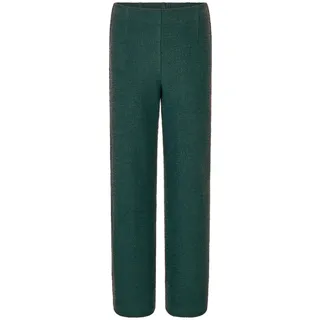 Schlupfhose GOLDNER "Elegante Palazzohose VERA in Bouclé", Damen, Gr. 42, N-Gr, grün (smaragd), Obermaterial: 65% Baumwolle CO. 35% Polyester PES., Hosen Schlupfhose