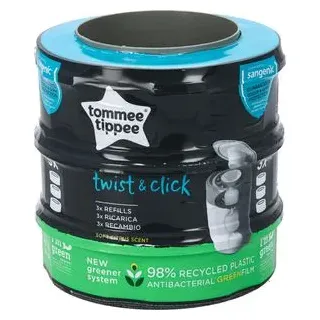TOMMEE TIPPEE Nachfüllkassette Twist& + Sangenic Tec Windeleimer 3er Set