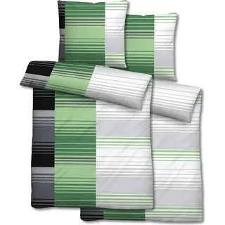 Doppelpack Mikrofaser Seersucker Bettwäsche 135 x 200 + 80 x 80 cm