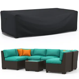 BROSYDA Abdeckung Gartenmöbel Winterfest (243x162x100cm), Wasserdicht, 600D Polyester Oxford, Anti-UV, Abdeckplane für Garten Sofa Staubdicht Outdoor, Tisch, Stühle