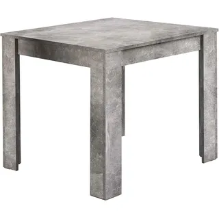 byLIVING Esszimmertisch Nepal/Beton-Optik grau/Kleiner Küchentisch 80 x 80 cm/Esstisch Melaminharz beschichtet / 18 mm Dicke Tischplatte / 80 x 80, H 75 cm