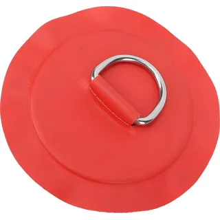 D-Ring-Patch, multifunktionale runde Bootsunterlage aus PVC und Edelstahl für aufblasbares Kajak, Beiboot, Rot