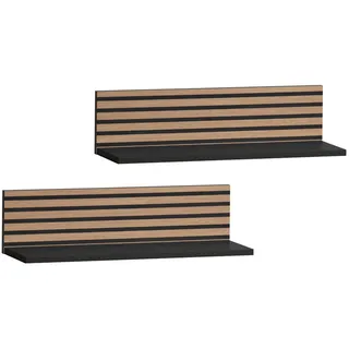 Schildmeyer Wandregal Ryker 60 x 17,3 x 15,7 cm Schwarz