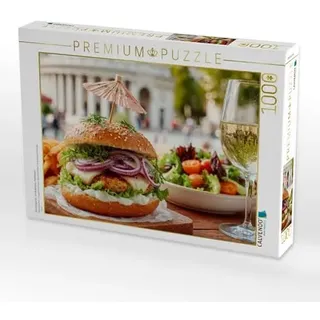 Calvendo Puzzle · Absolut genial - EIN Aubergine-Hamburger | 1000 Teile · Lege-Größe 64 × 48 cm · CALVENDO Puzzle