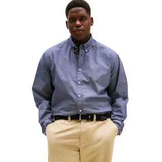 Tommy Hilfiger Big & Tall Langarmhemd »BT-FLEX POPLIN Micro Regular Fit, blau (preppy Navy/Allover), 2XL