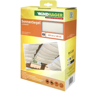 WINDHAGER Sonnensegel 420x140cm - Uni-Weiß