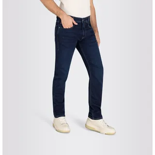 Tapered-fit-Jeans MAC "Jog ́n Jeans", Herren, Gr. 40, Länge 30, blau (dunkelblau authentic used), Denim/Jeans, Obermaterial: 90% Baumwolle, 8% Polyester, 2% Elasthan, unifarben, regular fit lang, Jeans Tapered-fit-Jeans, im Five-Pocket Style