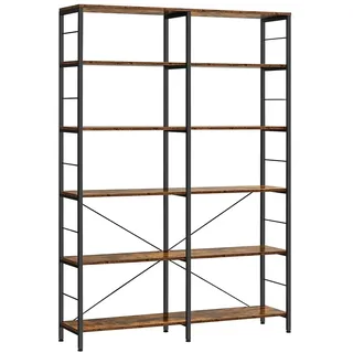 VASAGLE Bücherregal 30 x 120 x 175,2 cm Braun/Schwarz
