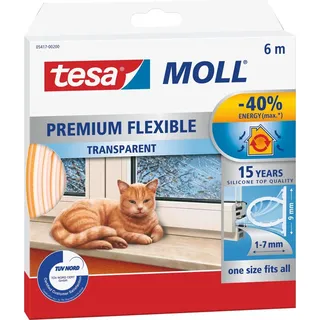 Tesa tesamoll Premium Flexible Fenster-Dichtungsband 0,9 cm x 6,0 m
