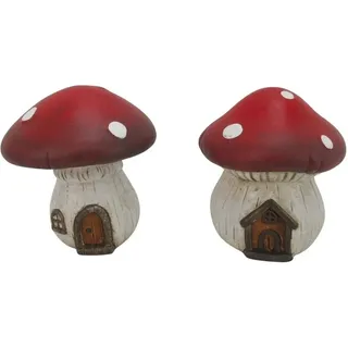 Boltze Deko-Aufsteller Pilz Arnold Höhe 11,5 cm Cremeweiß-Rot 2-fach Sortiert