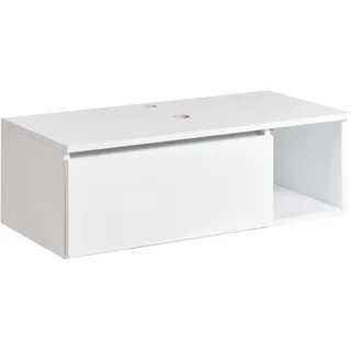 Beliani Waschbeckenunterschrank 80 x 27 cm Weiß
