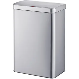 Relaxdays Edelstahl Mülleimer 60 l Silber