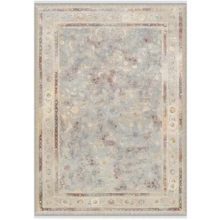 Dieter Knoll Webteppich , Grau, Multicolor , Textil , Ornament , quadratisch , 200x200 cm , Oeko-Tex® Standard 100 , für Fußbodenheizung geeignet, pflegeleicht , Teppiche und Böden, Teppiche, Webteppiche