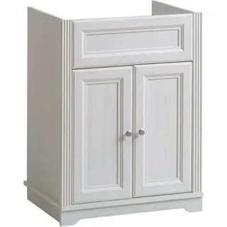 Badmöbel Antik Stil Becken Landhaus Badezimmer 60cm Waschbecken Unterschrank - Weiß