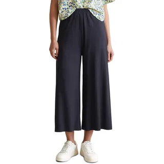 Marc O'Polo Denim Damen, Stoffhose mit Gummibund Cropped, blau (Blue depths), M