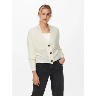 Strickjacke ONLY "ONLCAROL NICE L/S CARDIGAN KNT NOOS", Damen, Gr. S, grün (jet stream), Strick, Obermaterial: 100% Polyacryl, unifarben, regular fit hüftlang, V-Ausschnitt, Rippbündchen, Strickjacken Strickjacke, Kunstfaser, regular fit