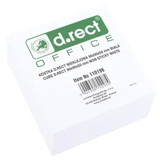 D.RECT Zettelklotz Notizklotz 90x90mm Weiß