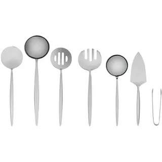 KARACA Porto 7-teiliges Service-Set aus Stahl - Elegantes und Hochwertiges Küchenzubehör für Anspruchsvolles und Stilvolles Servieren in Ihrer Küche
