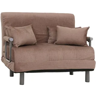 Mendler Schlafsessel HWC-K29, Klappsessel Schlafsofa Gästebett, Liegefläche 190x100cm, Stoff Chenille (370g/